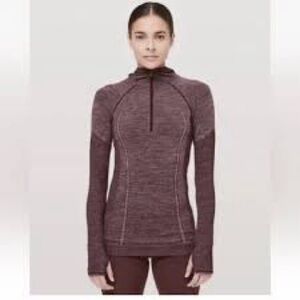 Lululemon Athletica Burgundy Long Sleeve Top